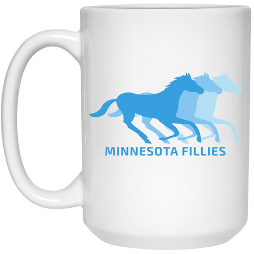 Minnesota Fillies WBL Mug Ceramic 15 oz. Women's Professional Basketball League color White