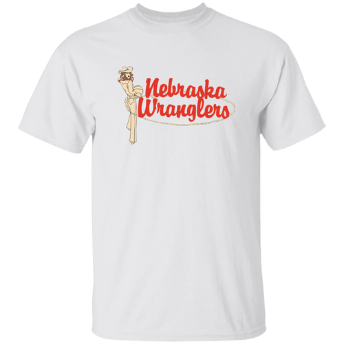 Nebraska Wranglers T-shirt Cotton WBL Womens Pro Basketball Team Tee color White