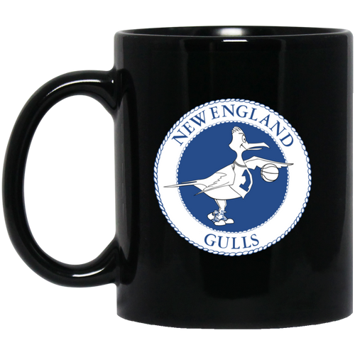 New England Gulls WBL Mug 11 oz. Ceramic Women's Pro Basketball League Team color Black