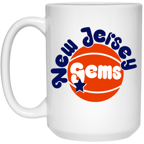 New England Gulls WBL Mug Ceramic 15 oz. Women's Professional Basketball League color White