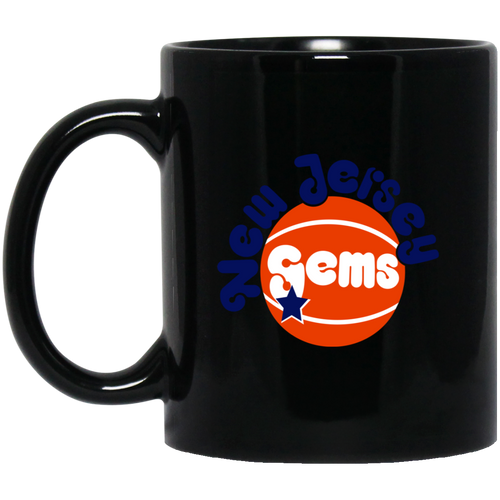 New Jersey Gems WBL Mug 11 oz. Ceramic Women's Pro Basketball League Team color Black