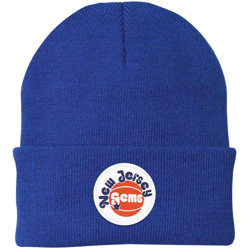 New Jersey Gems WBL Beanie Knit Cap Womens Pro Basketball League Team color Royal Blue