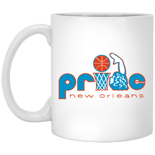 New Orleans Pride Drink Mug Ceramic 11 oz. Women's Pro Basketball League Team color White