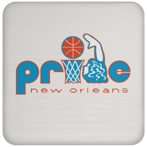New Orleans Pride WBL Drink Coaster Table Pad Women's Pro Basketball League Team color White