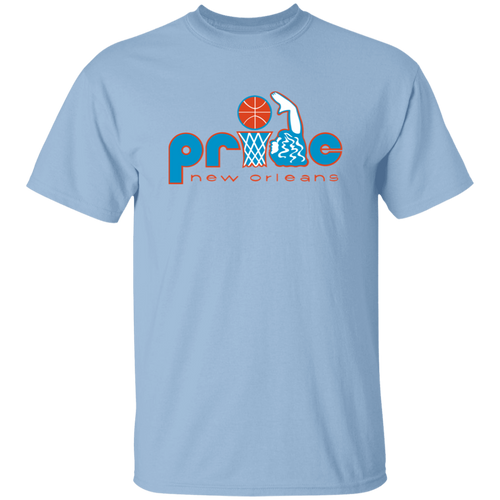 New Orleans Pride T-shirt Cotton WBL Womens Pro Basketball Team Tee color Carolina Light Blue
