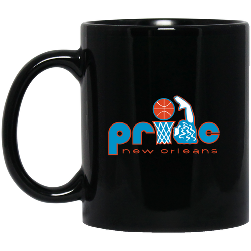 New Orleans Pride WBL Mug 11 oz. Ceramic Women's Pro Basketball League Team color Black