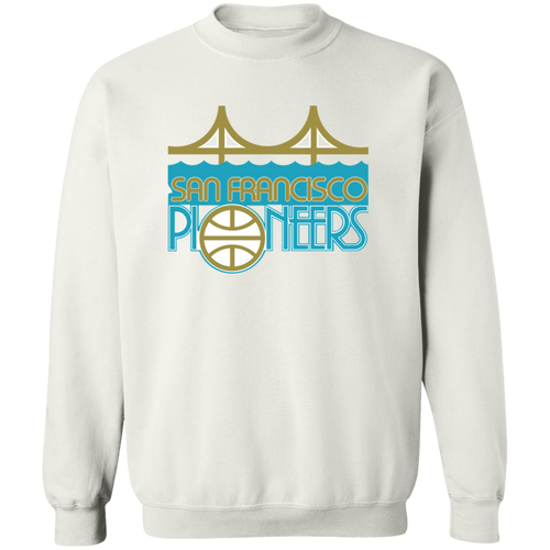 San Francisco Pioneers WBL Sweatshirt Crewneck Pullover Womens Professional Basketball Team color White