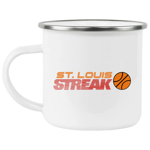 St. Louis Streak Camping Mug 12 oz. Enamel Women's Pro Basketball League Team color White