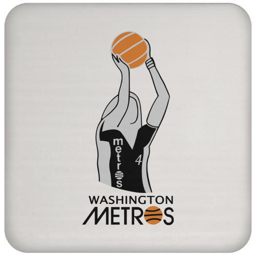 Washington Metros WBL Drink Coaster Table Pad Women's Pro Basketball League Team color White