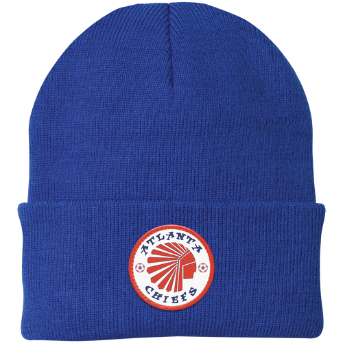Atlanta Chiefs NASL Knit Beanie Cap North American Soccer League color Royal Blue