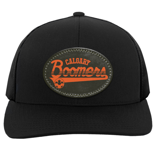 Calgary Boomers Trucker Snapback Cap NASL Soccer Team color Black