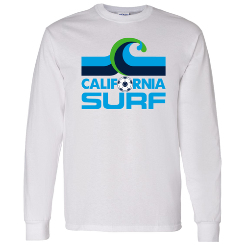 California Surf NASL Long Sleeve Shirt North American Soccer League Team color White
