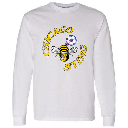 Chicago Sting NASL Long Sleeve Shirt North American Soccer League Team color White