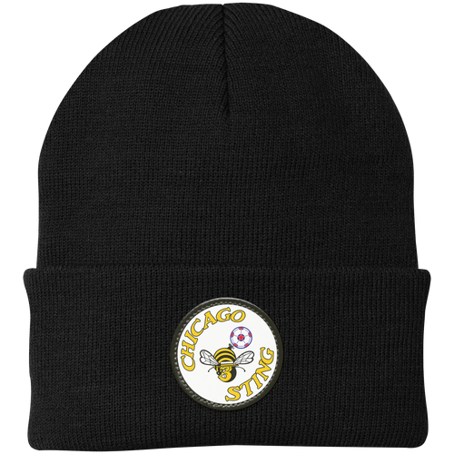 Chicago Sting NASL Knit Beanie Cap North American Soccer League color Black