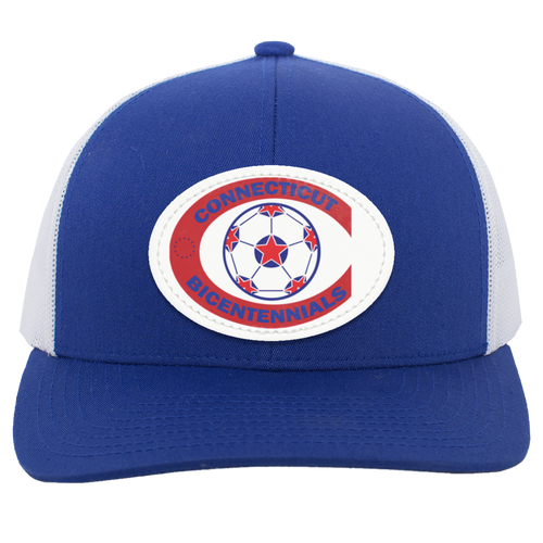 Connecticut Bicentennials Trucker Snapback Cap NASL Soccer Team color Royal Blue/White