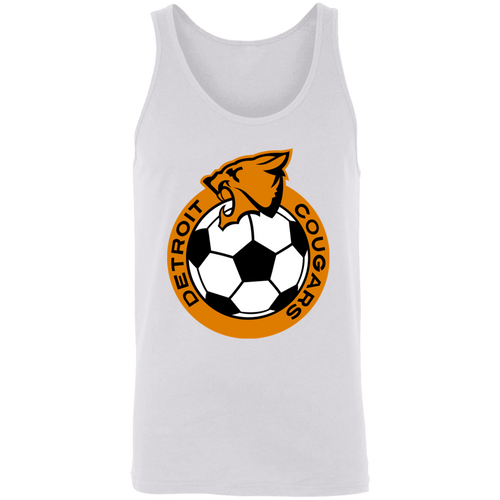 Detroit Cougars NASL Soccer Tank Top North American Soccer League Team color White