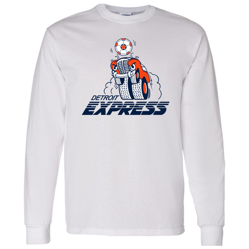 Detroit Express NASL Long Sleeve Shirt North American Soccer League Team color White