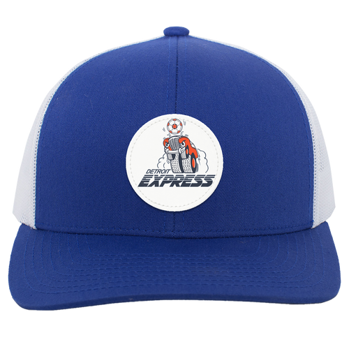 Detroit Express Trucker Snapback Cap NASL Soccer Team color Royal Blue/White