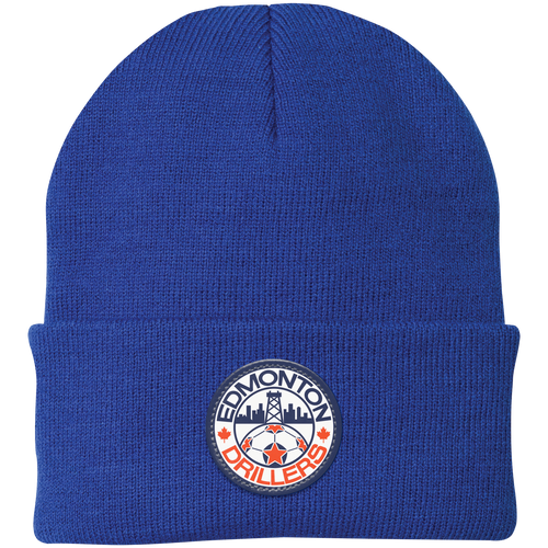 Edmonton Drillers NASL Beanie Cap Knit North American Soccer League Team color Royal Blue