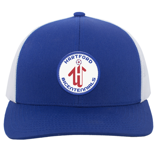 Hartford Bicentennials Trucker Snapback Cap NASL Soccer Team color Royal Blue/White
