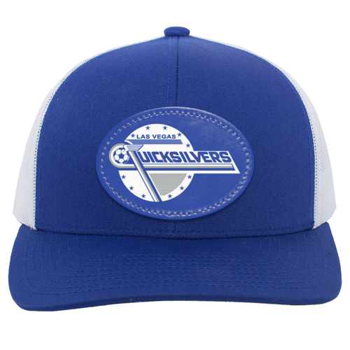Las Vegas Quicksilvers Trucker Snapback Cap NASL Soccer Team color Royal Blue/White