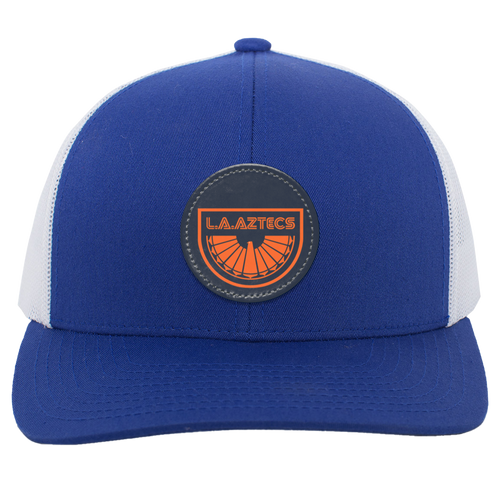 Los Angeles Aztecs Trucker Snapback Cap NASL Soccer Team color Royal Blue/White