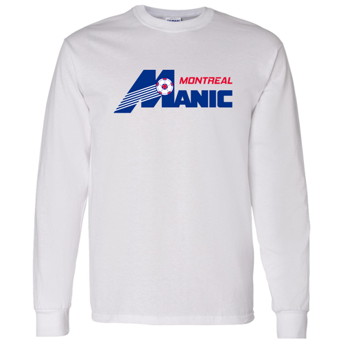 Montreal Manic NASL Long Sleeve Shirt Classic North American Soccer League Team color White