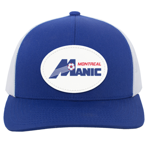 Montreal Manic Trucker Snapback Cap NASL Soccer Team color Royal Blue/White