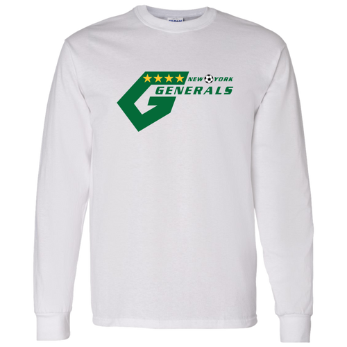 New York Generals NASL Long Sleeve Shirt Classic North American Soccer League Team color White