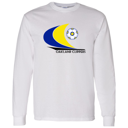 Oakland Clippers NASL Long Sleeve Shirt Classic North American Soccer League Team color White