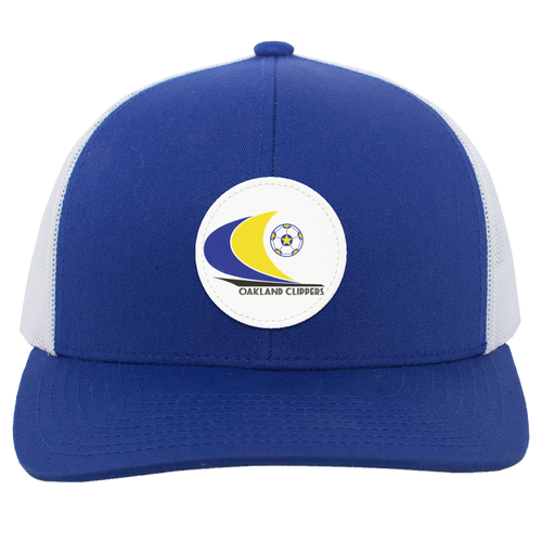 Oakland Clippers Trucker Snapback Cap NASL Soccer Team color Royal Blue/White