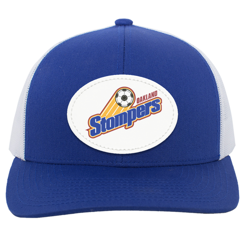 Oakland Stompers Trucker Snapback Cap NASL Soccer Team color Royal Blue/White