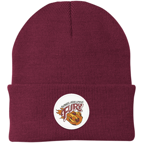 Philadelphia Fury NASL Knit Beanie Cap North American Soccer League color Maroon