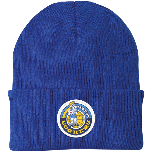 San Diego Sockers NASL Beanie Knit Cap North American Soccer League Team color Royal Blue
