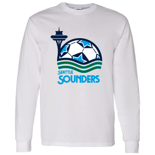 Seattle Sounders NASL Long Sleeve Shirt North American Soccer League Team color White