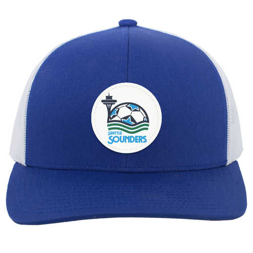 Seattle Sounders Trucker Snapback Cap NASL Soccer Team color Royal Blue/White
