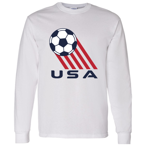 Team USA Soccer Long Sleeve Shirt United States of America color White