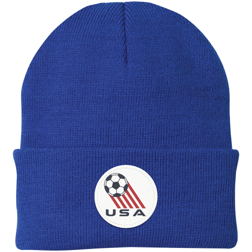 Team USA Soccer Knit Beanie Cap color Royal Blue