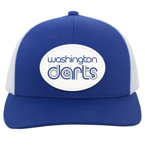 Washington Darts Trucker Snapback Cap NASL Soccer Team color Royal Blue/White