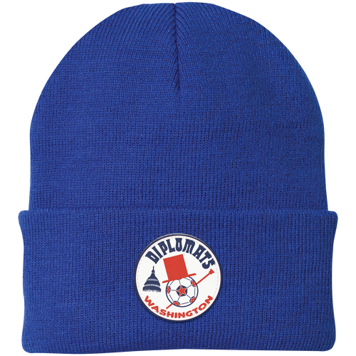 Washington Diplomats NASL Beanie Cap Knit North American Soccer League Team color Royal Blue