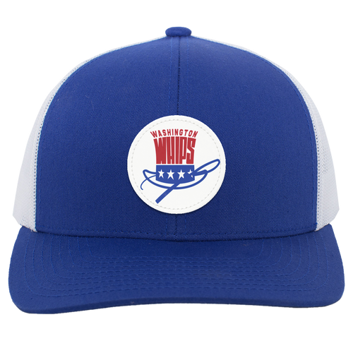 Washington Whips Trucker Snapback Cap NASL Soccer Team color Royal Blue/White