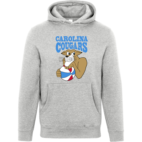 Carolina Cougars ABA Hoodie Pullover American Basketball Association color Heather Grey