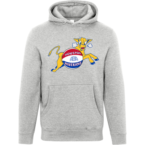 Houston Mavericks ABA Basketball Hoodie Pullover color Heather Gray
