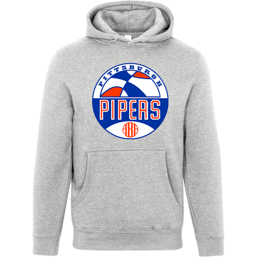 Pittsburgh Pipers ABA Hoodie Pullover American Basketball Association color Heather Grey