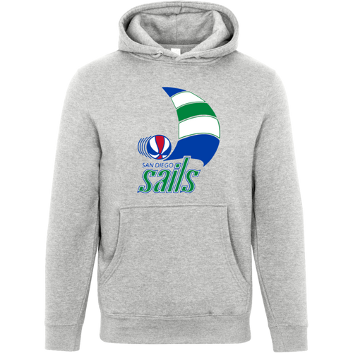 San Diego Sails ABA Hoodie Pullover American Basketball Association color Heather Grey