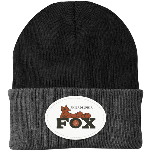 Philadelphia Fox WBL Knit Beanie Cap Women's Professional Basketball League Team color Black/Gray