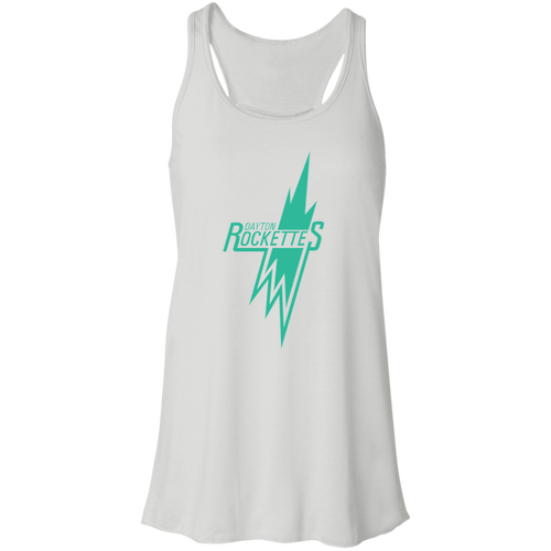 Dayton Rockettes Flowy Racerback Tank Top WBL Women's Basketball Team color White