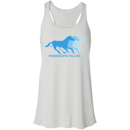 Minnesota Fillies Flowy Racerback Tank Top WBL Women's Basketball Team color White