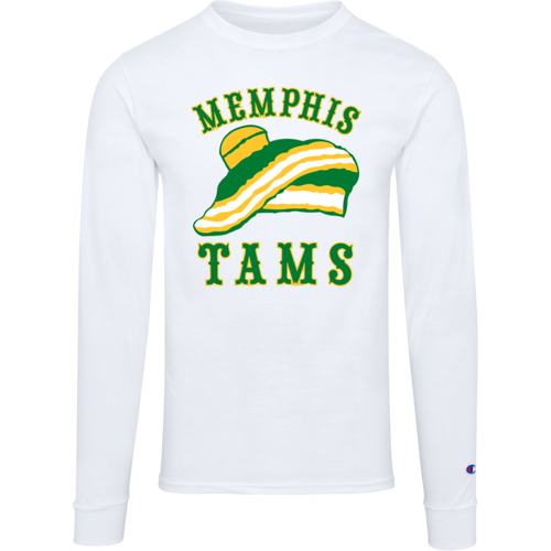 Memphis Tams ABA Long Sleeve Shirt American Basketball Association Team Logo color White