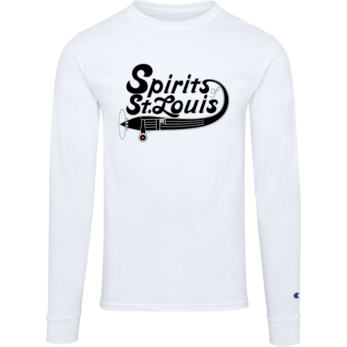 Spirits of St. Louis ABA Basketball Team Long Sleeve Shirt Crewneck 100% Cotton Fabric color White